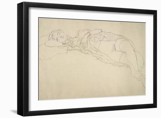 Reclining Nude 2-Gustav Klimt-Framed Giclee Print