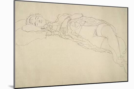 Reclining Nude 2-Gustav Klimt-Mounted Giclee Print