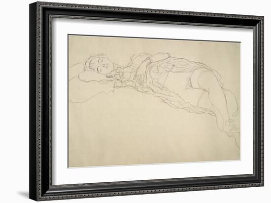 Reclining Nude 2-Gustav Klimt-Framed Giclee Print
