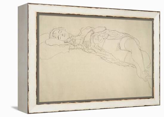 Reclining Nude 2-Gustav Klimt-Framed Premier Image Canvas