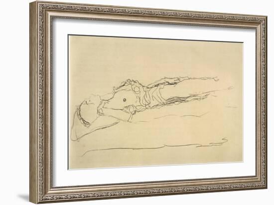 Reclining Nude 3-Gustav Klimt-Framed Giclee Print