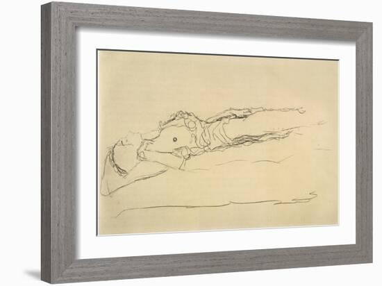 Reclining Nude 3-Gustav Klimt-Framed Giclee Print