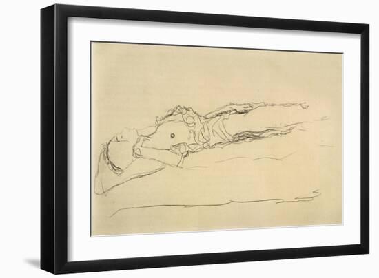 Reclining Nude 3-Gustav Klimt-Framed Giclee Print