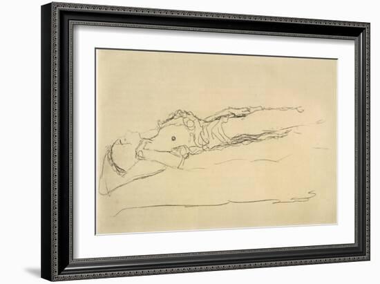 Reclining Nude 3-Gustav Klimt-Framed Giclee Print