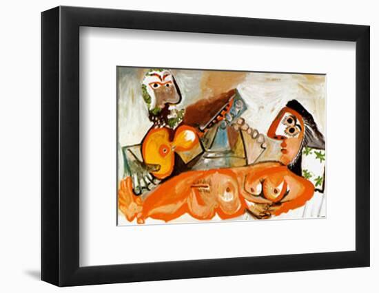 Reclining Nude and Musician-Pablo Picasso-Framed Art Print