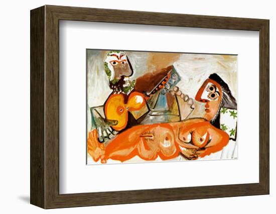 Reclining Nude and Musician-Pablo Picasso-Framed Art Print