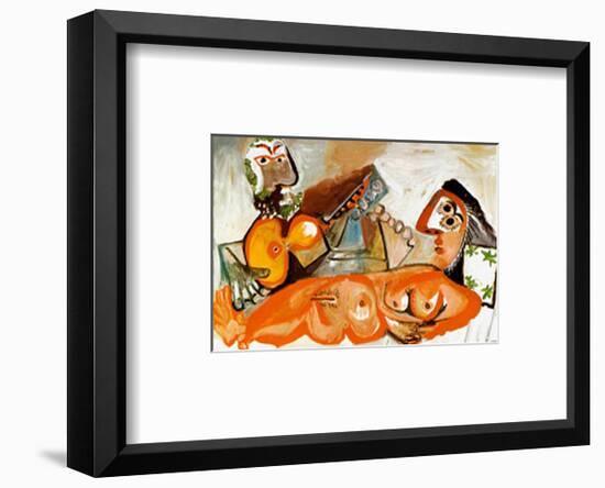 Reclining Nude and Musician-Pablo Picasso-Framed Art Print