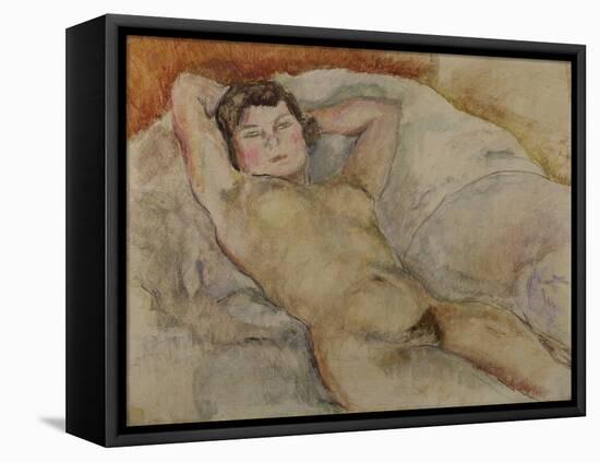 Reclining Nude, C.1909 (Oil on Canvas)-Jules Pascin-Framed Premier Image Canvas