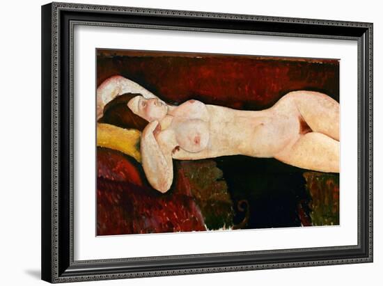 Reclining Nude, Ca. 1919-Amedeo Modigliani-Framed Giclee Print