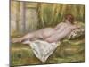 Reclining Nude from the Back, Rest After the Bath, c.1909-Pierre-Auguste Renoir-Mounted Giclee Print