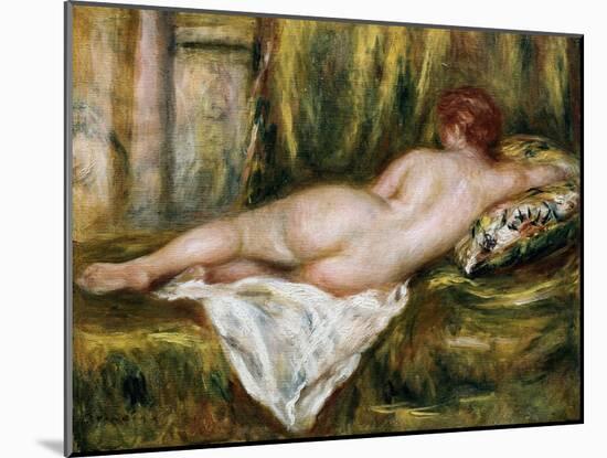 Reclining Nude from the Back, Rest after the Bath-Pierre-Auguste Renoir-Mounted Art Print