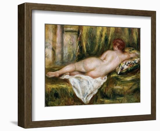 Reclining Nude from the Back, Rest after the Bath-Pierre-Auguste Renoir-Framed Art Print