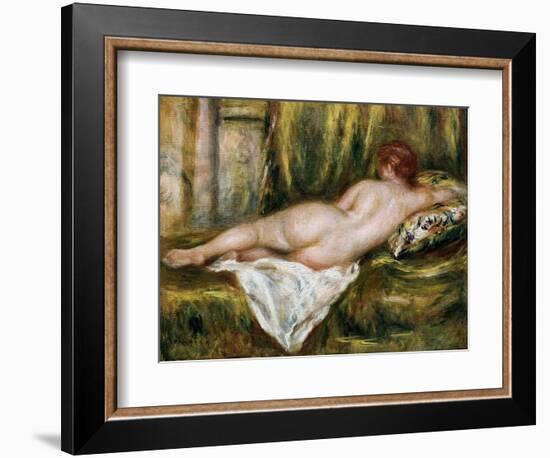 Reclining Nude from the Back, Rest after the Bath-Pierre-Auguste Renoir-Framed Art Print