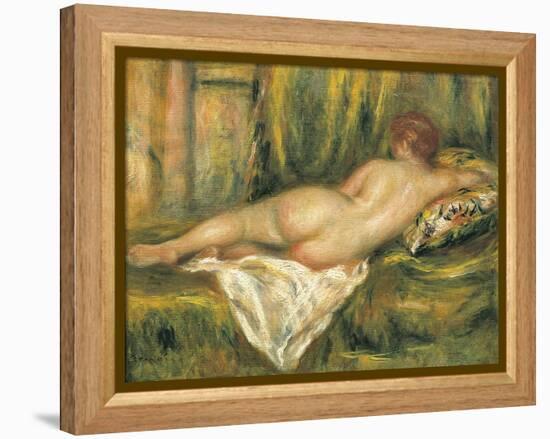 Reclining Nude from the Back, Rest after the Bath-Pierre-Auguste Renoir-Framed Stretched Canvas