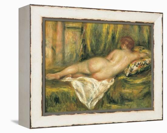 Reclining Nude from the Back, Rest after the Bath-Pierre-Auguste Renoir-Framed Stretched Canvas