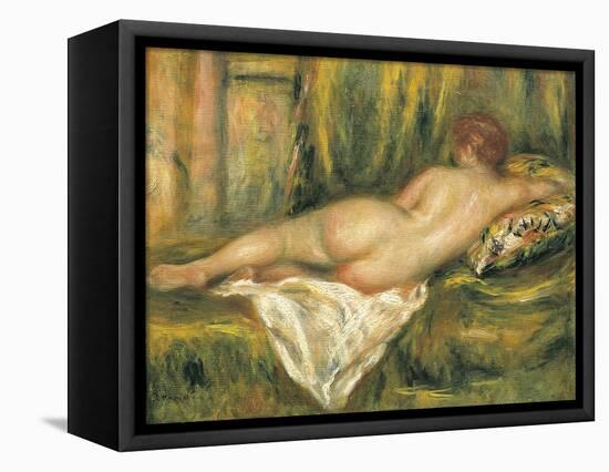 Reclining Nude from the Back, Rest after the Bath-Pierre-Auguste Renoir-Framed Stretched Canvas