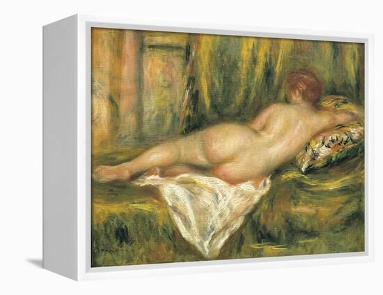 Reclining Nude from the Back, Rest after the Bath-Pierre-Auguste Renoir-Framed Stretched Canvas