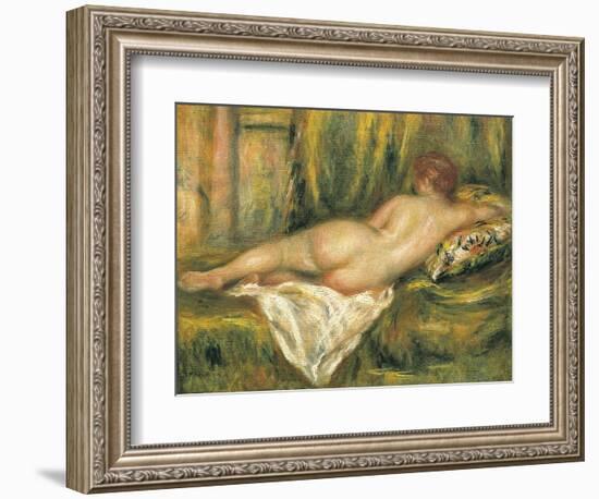 Reclining Nude from the Back, Rest after the Bath-Pierre-Auguste Renoir-Framed Art Print