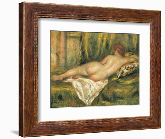 Reclining Nude from the Back, Rest after the Bath-Pierre-Auguste Renoir-Framed Art Print