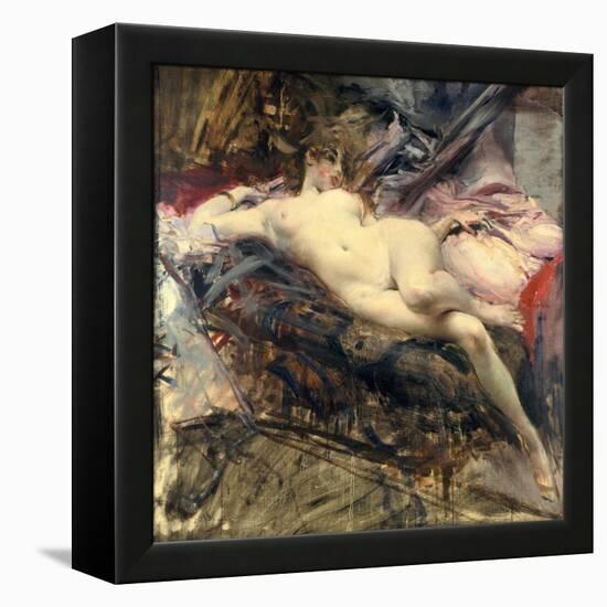 Reclining Nude, Late 19Th/Early 20th Century-Giovanni Boldini-Framed Premier Image Canvas