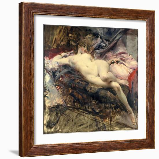 Reclining Nude, Late 19Th/Early 20th Century-Giovanni Boldini-Framed Giclee Print