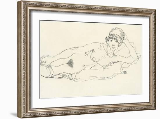 Reclining Nude; Liegender Akt, 1914-Egon Schiele-Framed Giclee Print