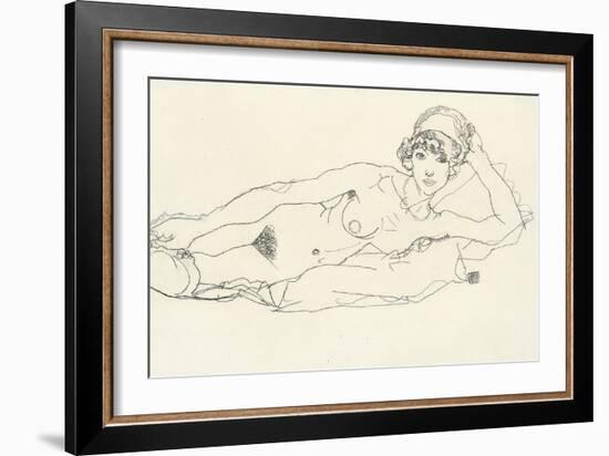 Reclining Nude; Liegender Akt, 1914-Egon Schiele-Framed Giclee Print