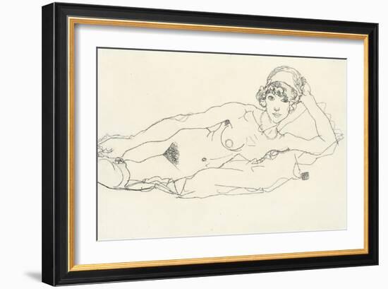Reclining Nude; Liegender Akt, 1914-Egon Schiele-Framed Giclee Print