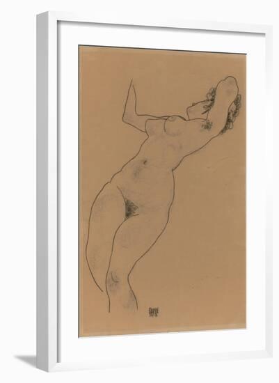 Reclining Nude; Liegender Akt, 1918-Egon Schiele-Framed Giclee Print