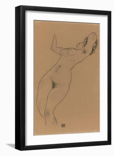 Reclining Nude; Liegender Akt, 1918-Egon Schiele-Framed Giclee Print