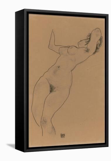 Reclining Nude; Liegender Akt, 1918-Egon Schiele-Framed Premier Image Canvas