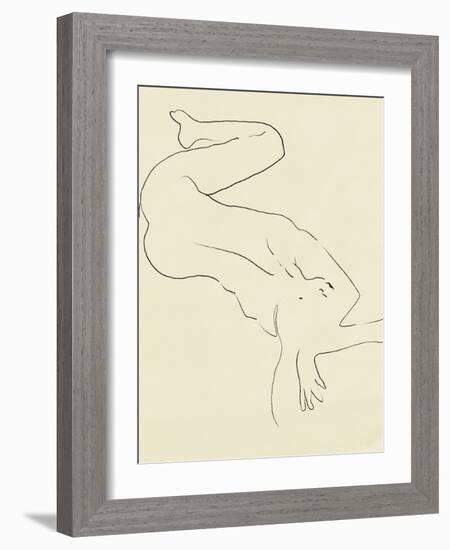Reclining Nude Line Art-Little Dean-Framed Photographic Print