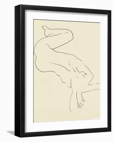 Reclining Nude Line Art-Little Dean-Framed Photographic Print