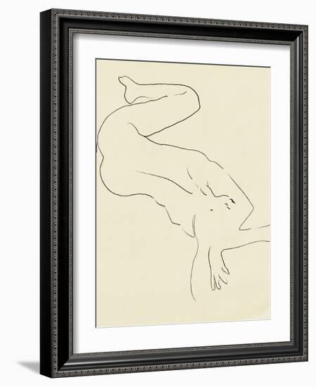 Reclining Nude Line Art-Little Dean-Framed Photographic Print