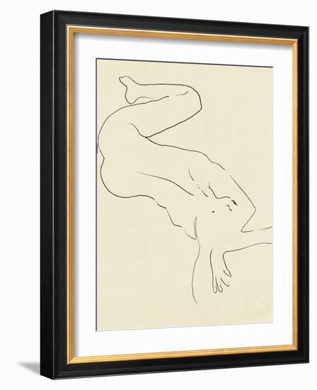 Reclining Nude Line Art-Little Dean-Framed Photographic Print