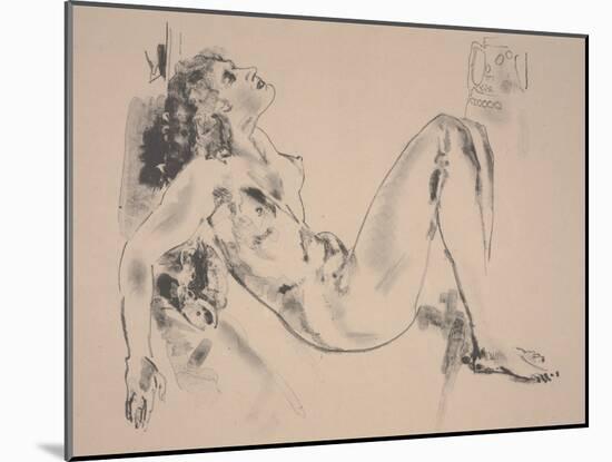 Reclining Nude (Litho)-Arthur Bowen Davies-Mounted Giclee Print