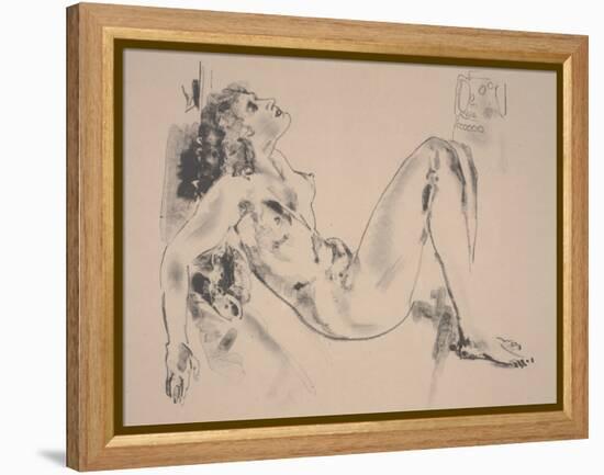 Reclining Nude (Litho)-Arthur Bowen Davies-Framed Premier Image Canvas