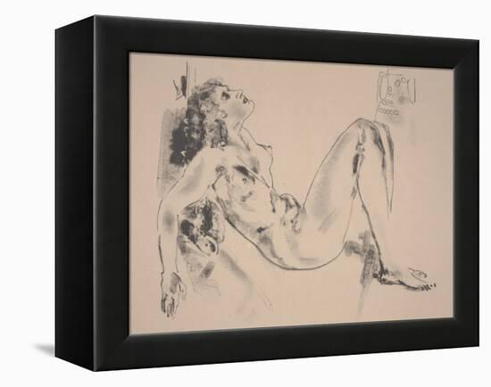 Reclining Nude (Litho)-Arthur Bowen Davies-Framed Premier Image Canvas