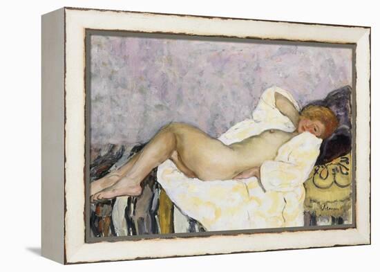 Reclining Nude; Nu Couche-Henri Lebasque-Framed Premier Image Canvas