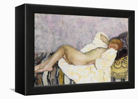 Reclining Nude; Nu Couche-Henri Lebasque-Framed Premier Image Canvas