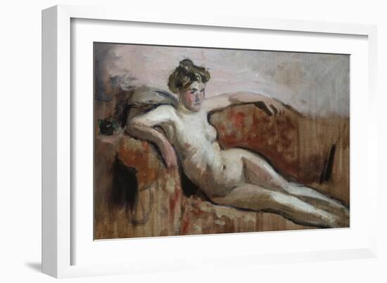 Reclining Nude; Nu Couche-Edouard Vuillard-Framed Giclee Print