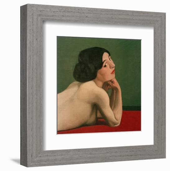 Reclining Nude on a Red Carpet-Félix Vallotton-Framed Giclee Print