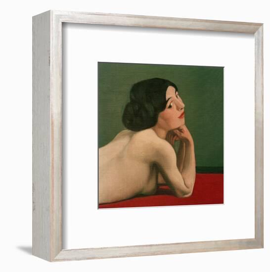 Reclining Nude on a Red Carpet-Félix Vallotton-Framed Giclee Print