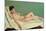 Reclining Nude on Yellow Cushion-Félix Vallotton-Mounted Giclee Print