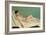 Reclining Nude on Yellow Cushion-Félix Vallotton-Framed Giclee Print