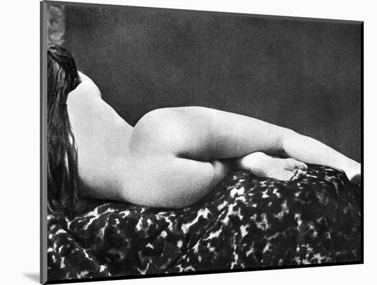 Reclining Nude: Rear View-null-Mounted Photographic Print