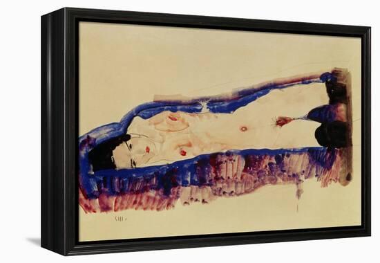 Reclining Nude with Black Stockings, 1911-Egon Schiele-Framed Premier Image Canvas