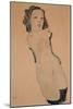 Reclining Nude with Black Stockings-Egon Schiele-Mounted Giclee Print