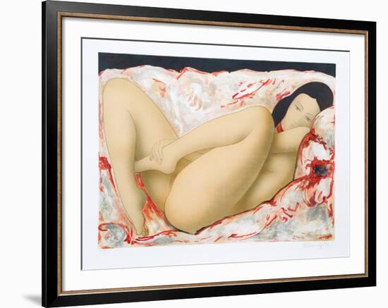 Reclining Nude-Alain Bonnefoit-Framed Collectable Print