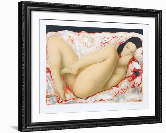 Reclining Nude-Alain Bonnefoit-Framed Collectable Print